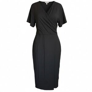 UNIVERSAL STANDARD (XS) Mary Double Luxe Dress Black Large US 10 12 $198